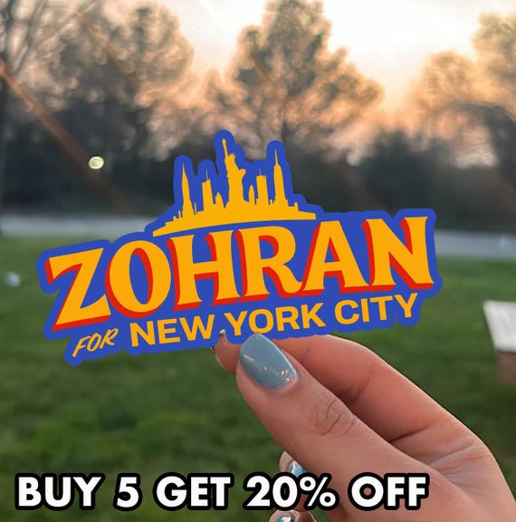 Zohran Mamdani Sticker, Zohran Car Magnet, 2025 Campaign Decal, Progressive Bumper Sticker, Vote Zohran Magnet, Die-Cut Magnets