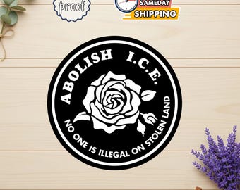No One Is Illegal Sticker, Immigrant Rights Vinyl Decal, Equality Activist Sticker, Waterproof Car Magnet