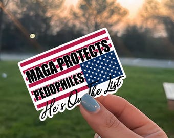 Political Protest Sticker, Anti Trump Vinyl Sticker, MAGA Parody Sticker, Patriotic USA Sticker, Water Resistant Funny Political Decal