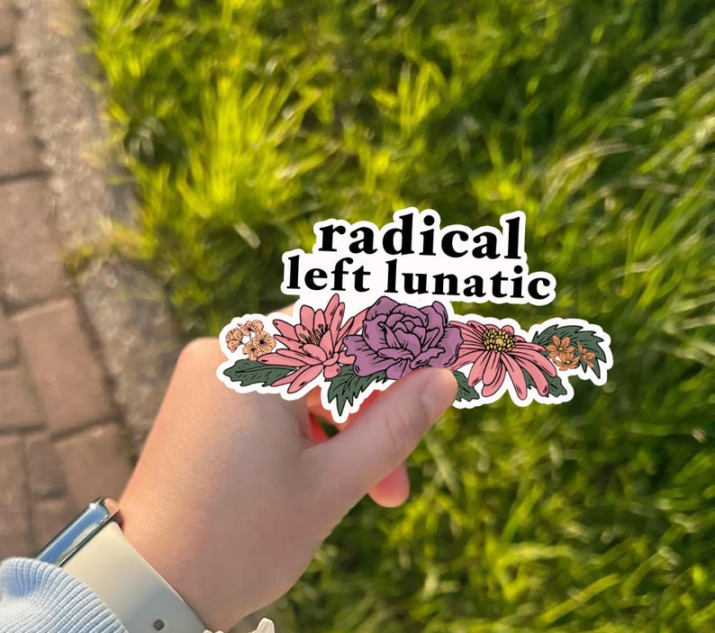 Political Protest Sticker, Resist Activism Sticker, Radical Left Funny ...
