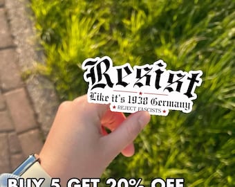 Resist Oppression Sticker, Feminist Rights Sticker, Pro Democracy Sticker, Equality Freedom Sticker, Progressive Activism Sticker
