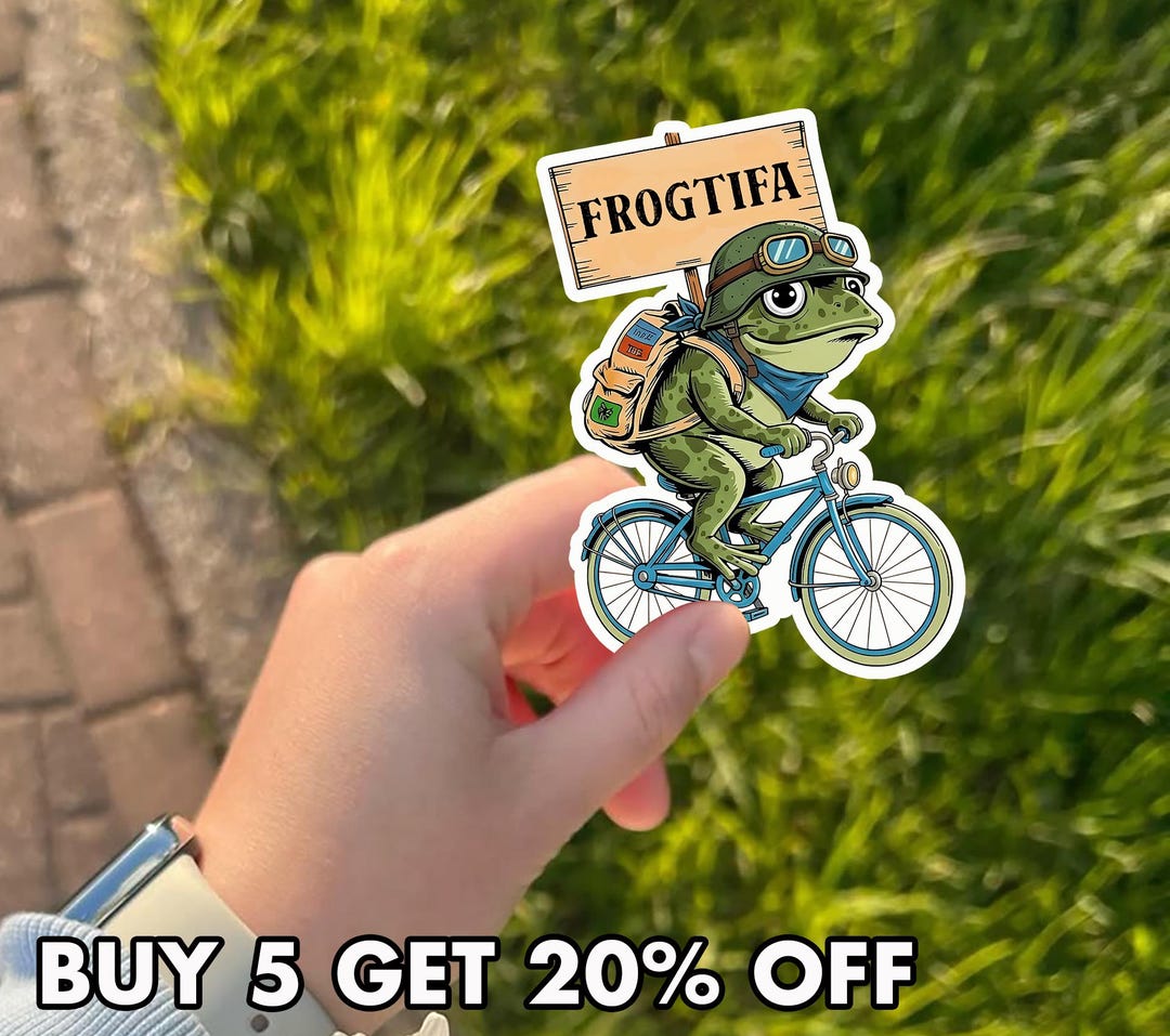 Portland Frog Protest Sticker, Inflatable Frog Costume Sticker, Anti ...