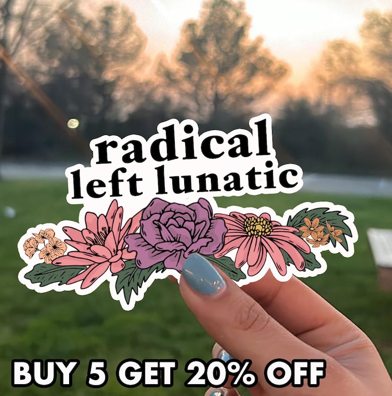 Political Protest Sticker, Resist Activism Sticker, Radical Left Funny ...
