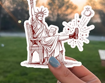 No Kings Sticker, Statue of Liberty Sticker, Anti Tyranny Sticker, Democracy Sticker, Liberal Protest Sticker, Resist Fascism Sticker