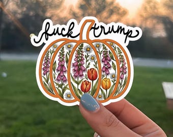 Pumpkin Halloween Sticker, Spooky Skeleton Sticker, Candy Season Sticker, Political Parody Sticker, Funny Protest Activist Sticker