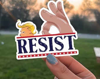 RESIST Sticker, Statue of Liberty vinyl decal, feminist protest sticker, equality empowerment art, pink activism gift