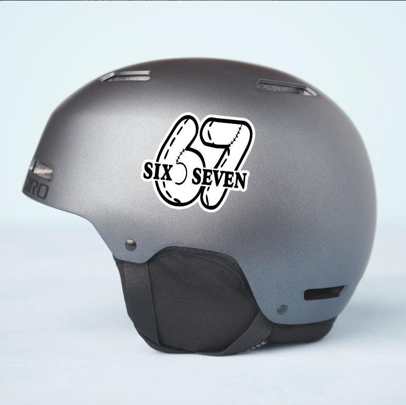 Six Seven 6 7 Sticker, Funny 67 Meme Sticker, Six Seven Birthday