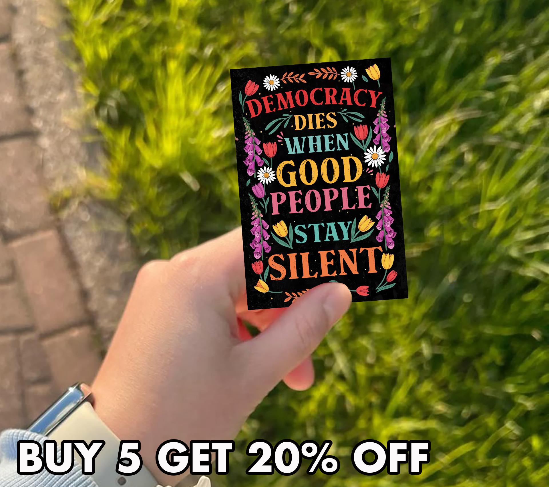 Democratic Rights Sticker Protect Democracy Sticker, No Kings Day Protest Sticker, Pro Democracy ...