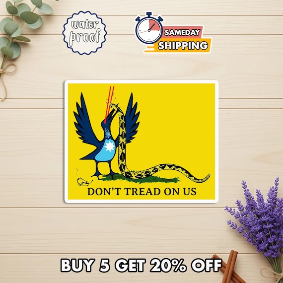 Dont Tread on Us Minnesota Loon Sticker, MN State Bird Protest Decal, Resistance Laptop Car Vinyl