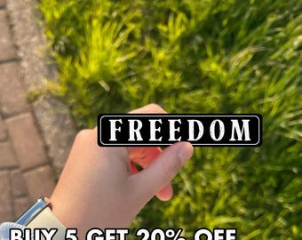 Freedom Tribute Sticker, In Memory of a True Patriot, American Pride Vinyl Decal, Freedom Quote Sticker, Inspirational Gift
