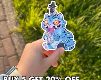 Derpy Soda Pop Sticker, Funny Vinyl Sticker, Cute Waterproof Decal, Retro Soda Sticker, Kawaii Drink Sticker,Laptop Sticker