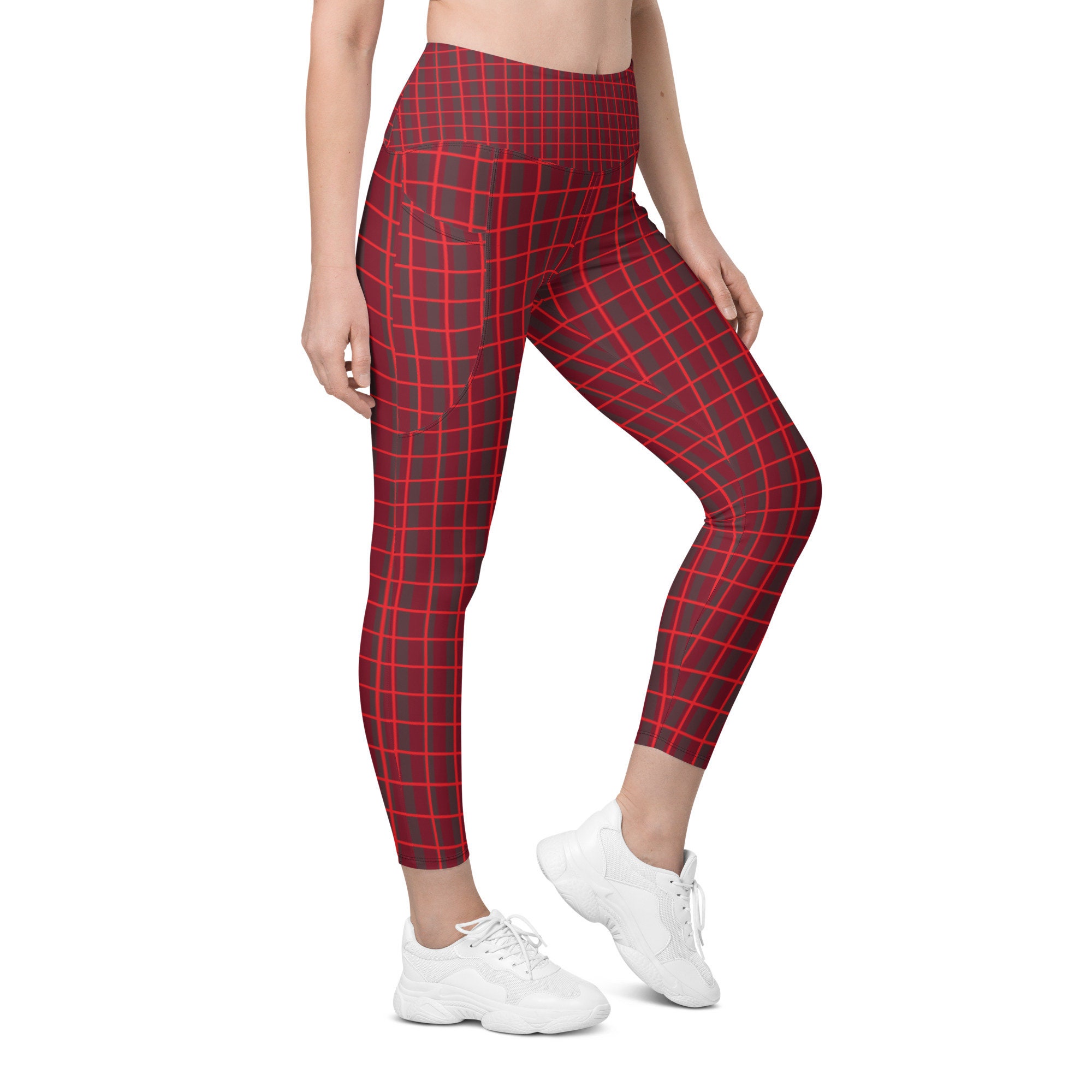 Red Plaid Yoga Pants
