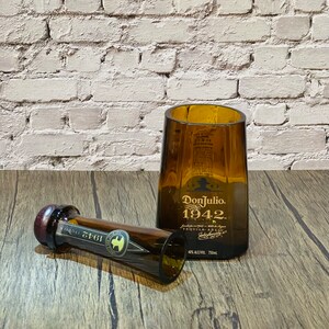 Don Julio tequila drinking and shot glass