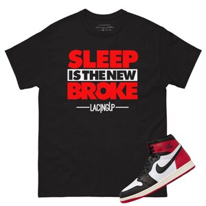 Jordan 1 Black toe sleep black t-shirt