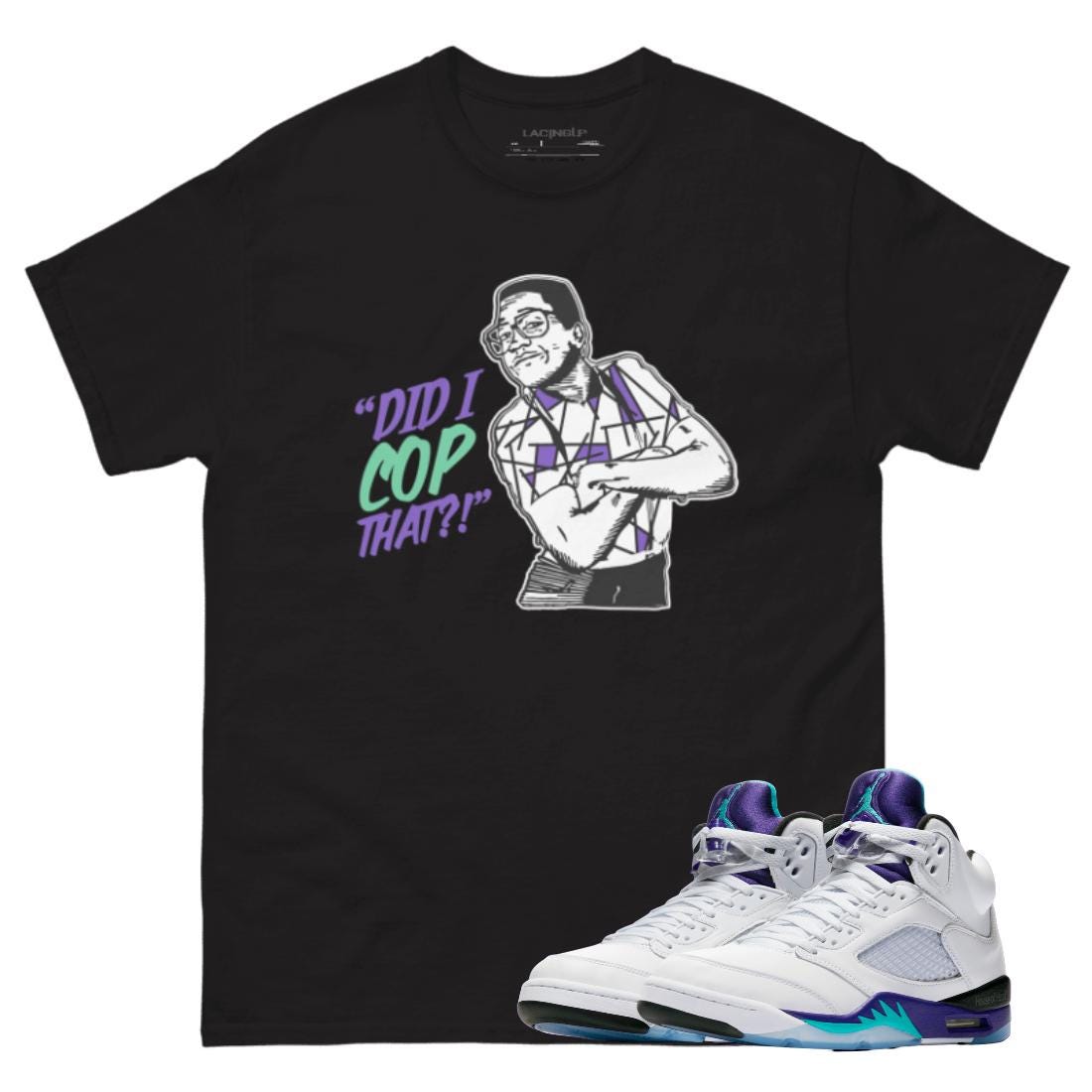 air jordan 5 grape t shirt