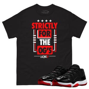 Jordan 11 bred low OGs black t-shirt