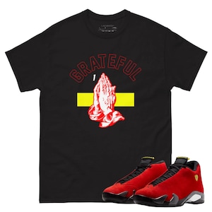 Jordan 14 Ferrari grateful black tee