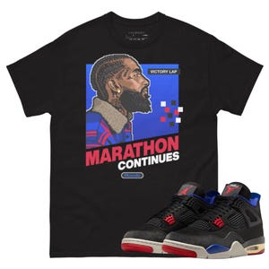Jordan 4 rare air marathon continues black tee