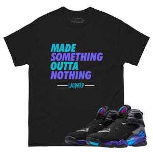 Jordan 8 aqua nothing black tee