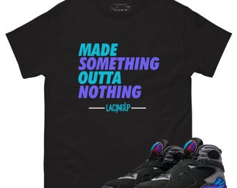 Jordan 8 aqua nothing black tee