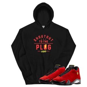 Jordan 14 ferrari plug black hoodie