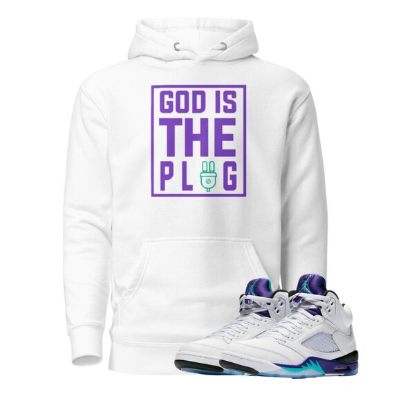 white and purple jordan hoodie