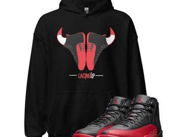jordan 12 reverse flu game hoodie