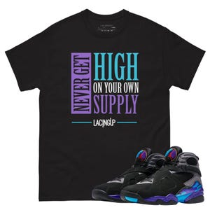Jordan 8 aqua supply black tee