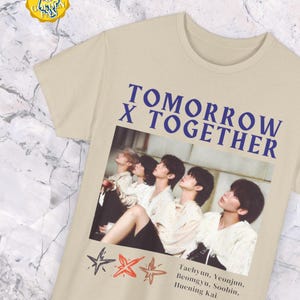 Tomorrow X Together ユニセックス T シャツ、K-Pop TXT シャツ、グラフィック T シャツ、コンサート衣装、グラフィック T シャツ、ヨンジュン、スビン、ボムギュ、テヒョン、カイ