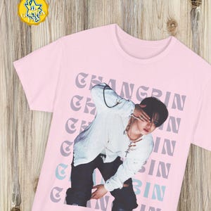 Changbin T-shirt, Kpop Stray Kids Gift, Unisex Cotton Tee for Fan, Stray Kids Merchandise, Kpop Concert Outfit, Changbin Fan Tee