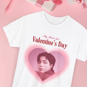 Kpop Jimin Shirt, BTS Valentines Day Tee, Unisex Heavy Cotton Tee, Valentine&#39;s Day gift, Kpop fans, Valentines Day Shirt, BTS shirt