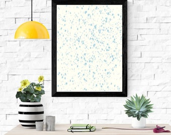 Sky Blue Dots Wall Art Wall Art Digital Download Digital Art