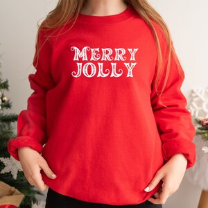 Merry Jolly Christmas Sweatshirt, Merry shirt, Womens Christmas Shirt, Christmas Outfit, Christmas Sweatshirt, Christmas Jumper