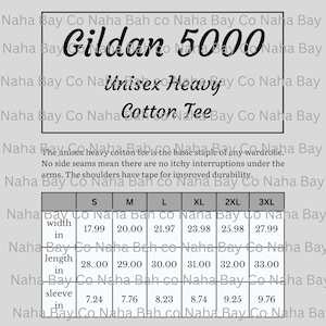 Gildan 5000 size chart digital copy, size chart for gildan shirts