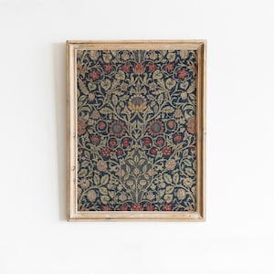 Vintage Floral Pattern Textile Artwork, Antique William Morris Tapestry Poster, Decorative Wall Art | DIGITAL PRINTABLE
