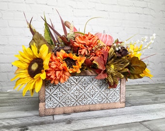 Fall Faux Flower Box