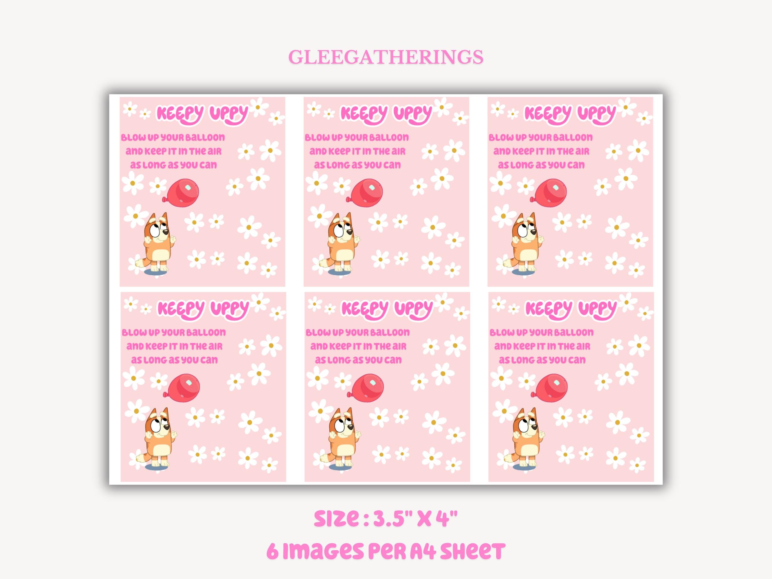 Bluey Keepy Uppy Pink Birthday Party Printable for Girls | Cute Bluey ...