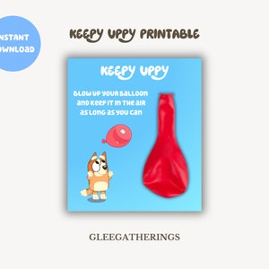 Keepy Uppy Gastgeschenk | Blau | Kindergeburtstag |  Digitaler Download | Hochauflösendes Produkt
