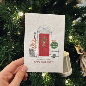 Carte postale de Noël, Cartes postales de Noël à planter, Cartes en papier graine, Carte de Noël, Papier graine, Carte de voeux de Noël,