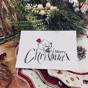 Carte postale de Noël, Cartes postales de Noël à planter, Cartes en papier graine, Carte de Noël, Papier graine, Carte de voeux de Noël,