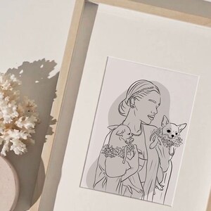 Pet Line Drawing Pet Illustration From Photo Pet - Etsy Canada