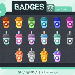 IHeartCoffee | Twitch Sub Cheer Bit Badges | Coffee Lover Streamer