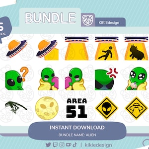 Alien Bundle Emotes | Twitch / Discord | Prefabricated, ready to use