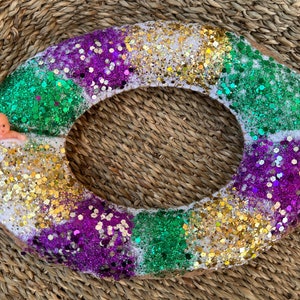 Felt King Cake/Play food/ Handmade Play Food/ Mardi Gras/ Fat Tuesday Baby/ IKEA play Kitchen