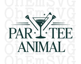 Funny Golfing PNG and SVG: Par Tee Animal Golf Design, POD Printable (Digital Download)