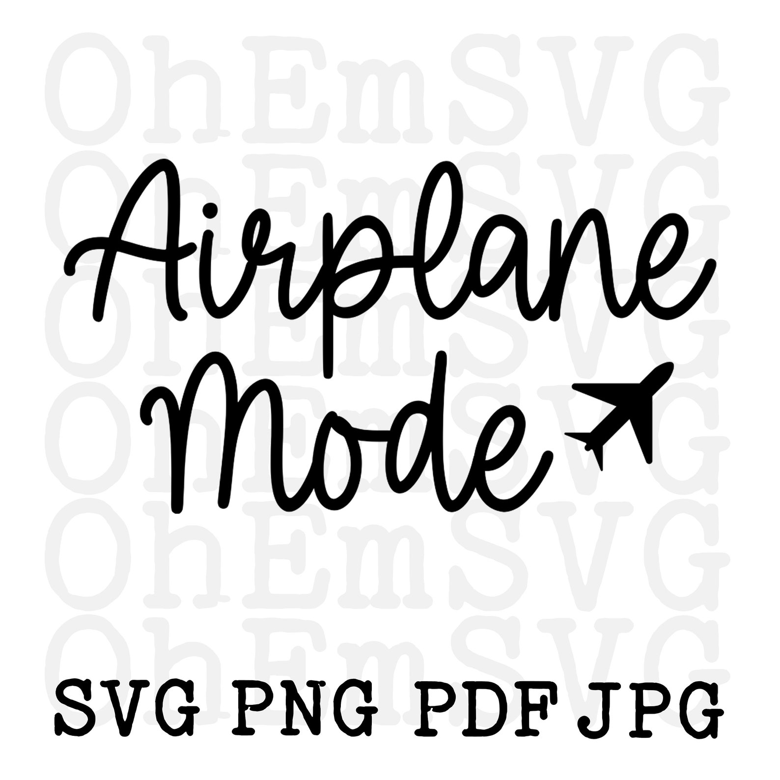 Airplane Mode SVG, Script Font, POD Graphics (digital Download) - Etsy