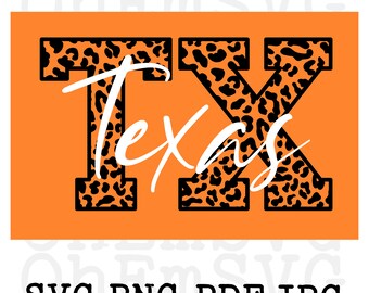Leopard Print Texas SVG: Retro Layered Design (Digital Download)