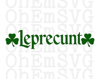 Leprecunt St. Patrick's Day SVG and PNG Digital Download, Retro St. Patrick's Day, Print on Demand Pod Printable PNG