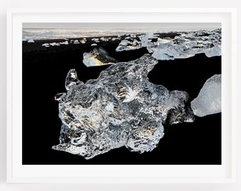 Gletscher Eisberg Wandkunst DIGITAL DOWNLOAD Island Druck Wandkunst Diamant Strand Gletscher Lagune Druckbare Landschaft Fotografie Download