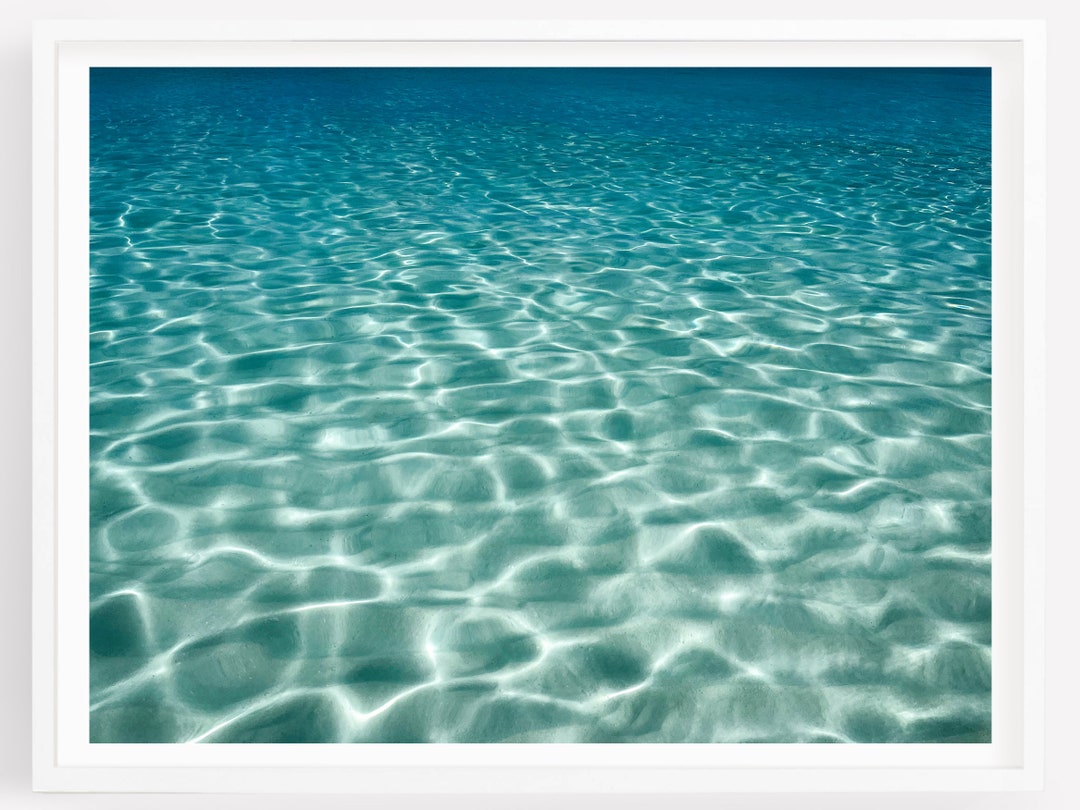 Turquoise Water Wall Art DIGITAL DOWNLOAD Turquoise Ocean Pool Wall